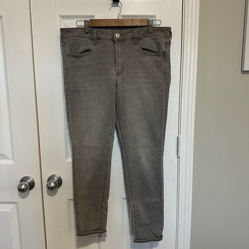 American Eagle Outfitters Women's Charcoal Skinny Jeans